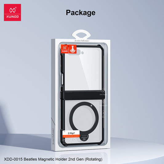 Étui Transparent MagSafe XUNDD avec Support Rotatif pour Samsung Galaxy Z Flip 7