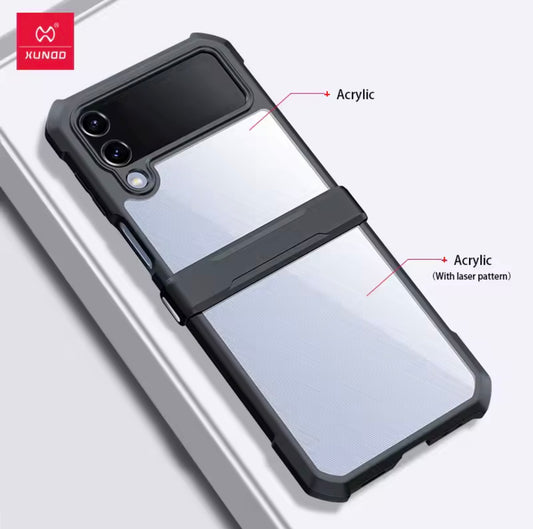 Étui Transparent 360° Bordure Noire pour Samsung Galaxy Z Flip 3