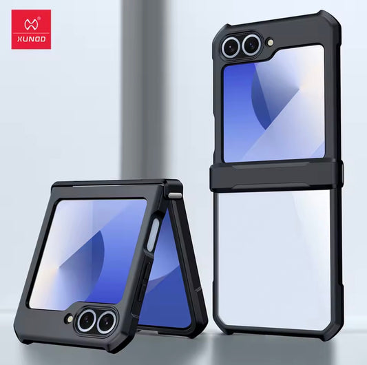 Étui Transparent 360° Bordure Noire pour Samsung Galaxy Z Flip 6