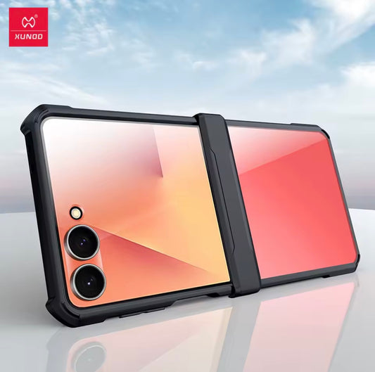 Étui Transparent 360° Bordure Noire pour Samsung Galaxy Z Flip 7