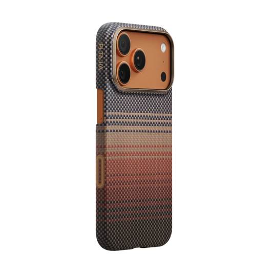 Coque PITAKA Carbone MagSafe iPhone 17 Pro Max – Sunset Premium