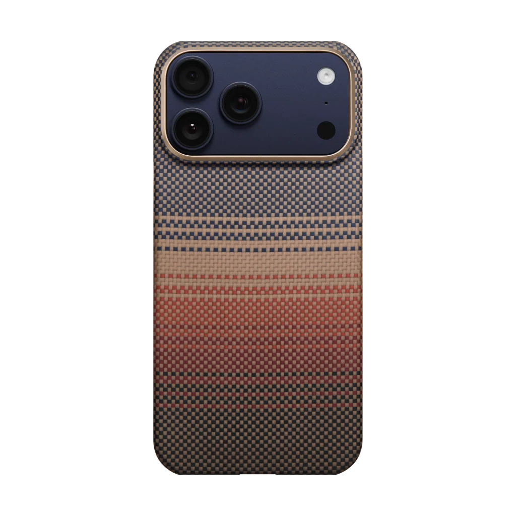 Coque PITAKA Carbone MagSafe iPhone 17 Pro Max – Sunset Premium