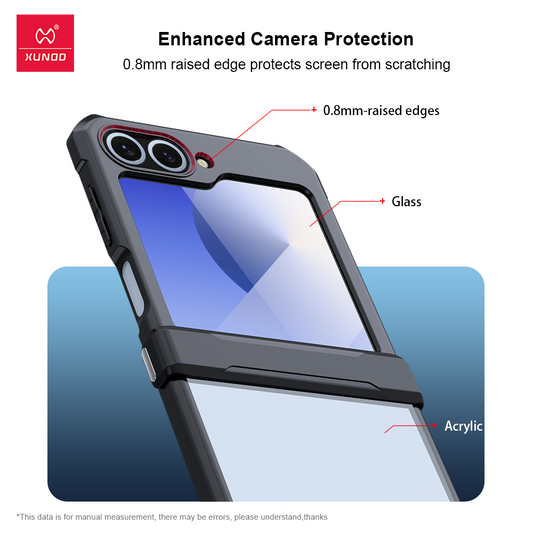 Étui Transparent 360° Bordure Noire pour Samsung Galaxy Z Flip 5
