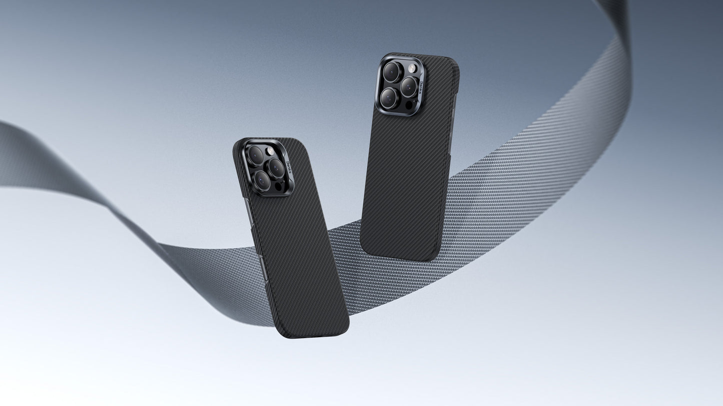 Coque BENKS ArmorAir Kevlar MagSafe – Noir Carbone pour iPhone 16 Pro / 16 Pro Max