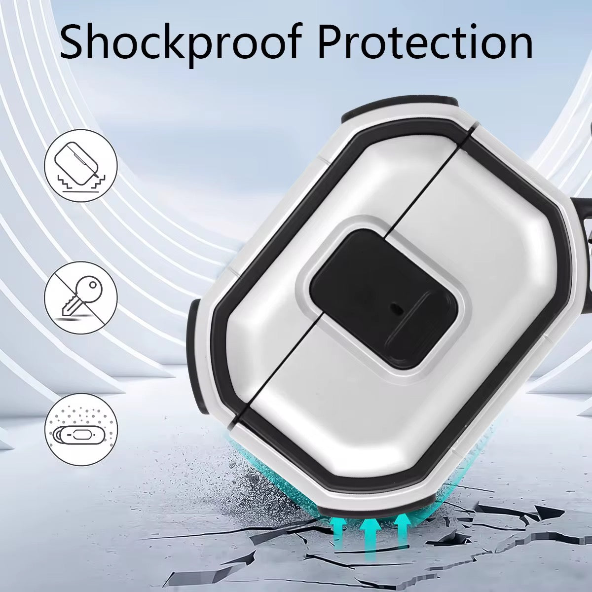 Étui Antichoc AirPods avec Mousqueton – Protection Premium