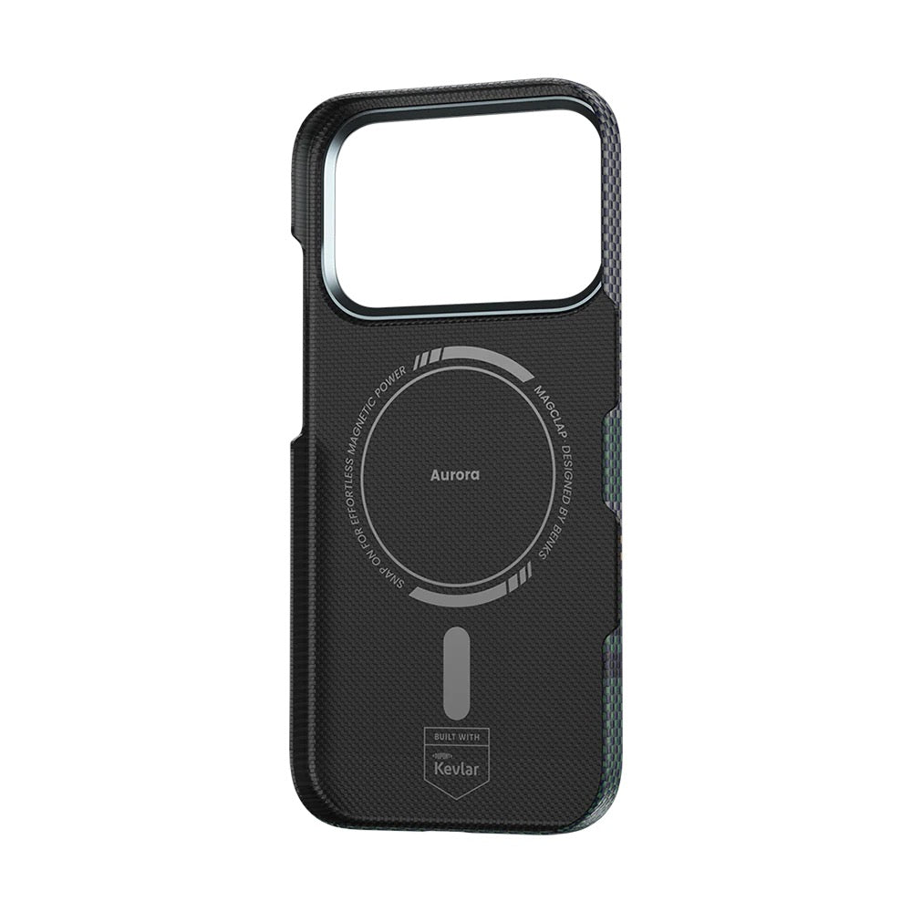 Coque Benks Aurora Kevlar MagSafe – iPhone 17 Pro / 17 Pro Max (Green/Blue Weave)