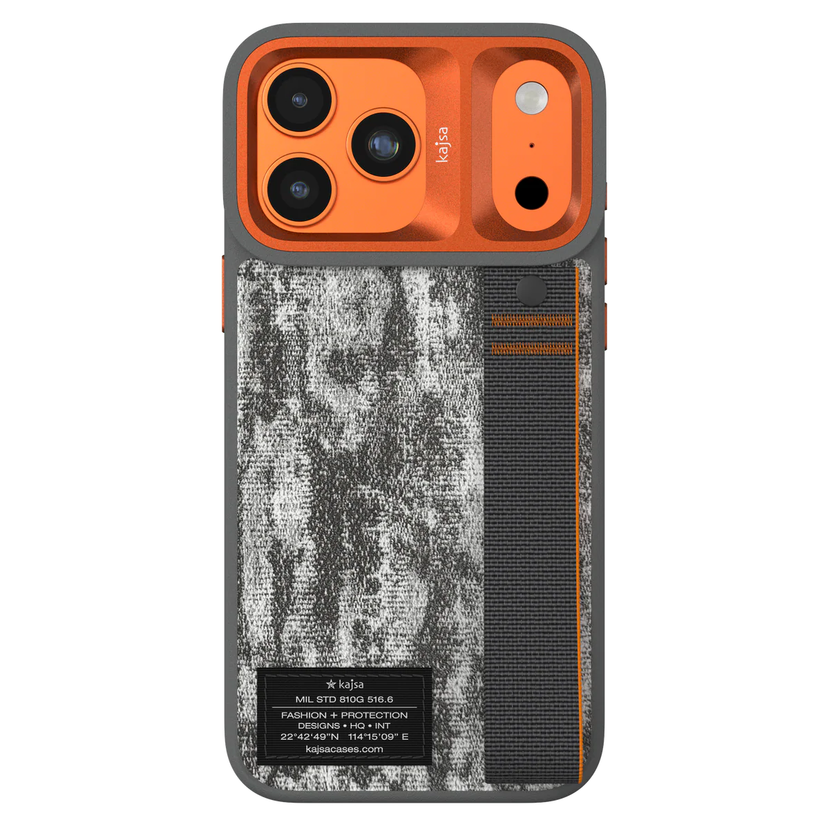 Étui iPhone Kajsa Tissu Premium avec Sangle – Protection Élégante & Design Outdoor