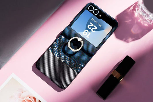 Étui Carbone Samsung Galaxy Z Flip 5 avec Anneau Support